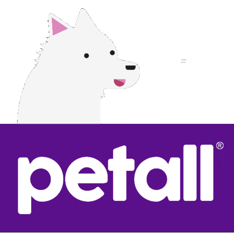 petall heart dog like purple Sticker