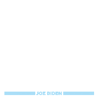 Text gif. Bold white and baby blue text pops up on a transparent background followed by individual key words in heavier type. Text, "Democracies are rising to the moment and the world is clearly choosing the side of peace and security. Joe Biden."