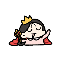bori2sum excited queen top king Sticker