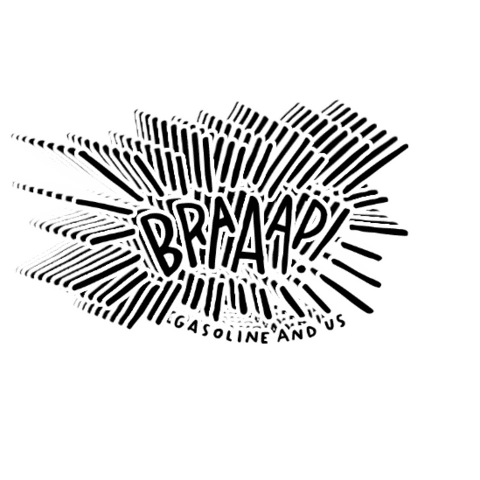 gasolineandus motorcycles gasoline braaap Sticker