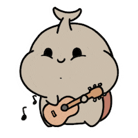 acoustic guitar singing Sticker by Aminal Stickers