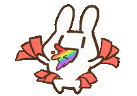 blackboxwork rabbit lunar new year 可愛 新年快樂 Sticker