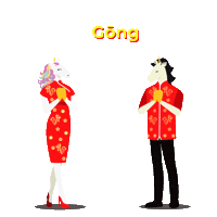 Unicorn Gongxifachai Sticker by Mykori Dessert Cafe