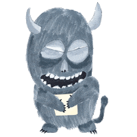 happy monster Sticker
