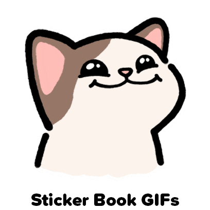 Kitty Nom Sticker by Sticker Book iOS GIFs