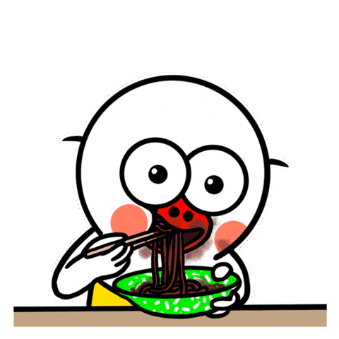 Noodles Slurp Sticker by kwaesam