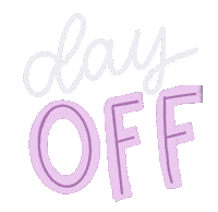 Day Off Typography Sticker
