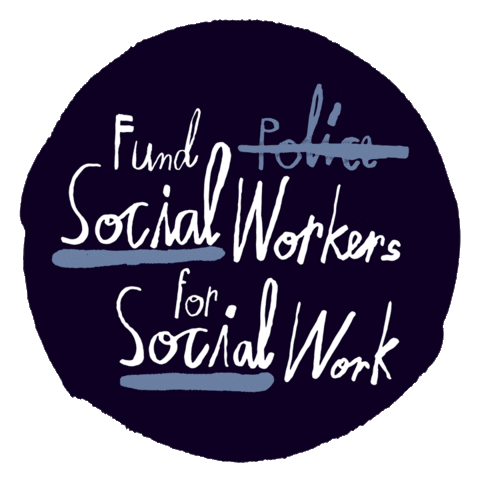 EstudioZavala giphyupload social work defund the police defundthepolice Sticker