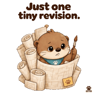 Sorry Design Sticker by Otto the Otter by GleeSpace