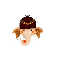 Ganesh Chaturthi Wish Sticker by Creative Hatti
