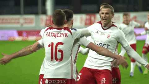 Football Hug GIF by ŁKS Łódź