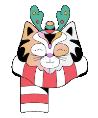 Cat Christmas Sticker by Odd Bleat