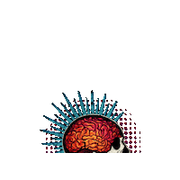 OtherwhereArt weird punk brain autism Sticker