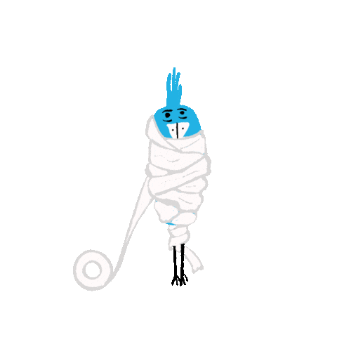 Rebexi giphyupload bird paper tape Sticker