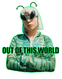 MINDSTREAM space green neon sparkle Sticker