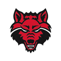 red wolves Sticker by Arkansas State University