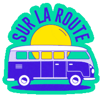 Sur La Route Sticker by Topito