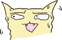 Nervous Funny Cats Sticker