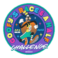 Wdw Marathon Goofy Challenge Sticker by Disney Sports