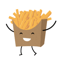 TripleOs fries fry box triple os dancing fries Sticker