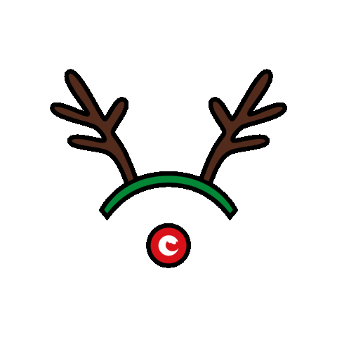 Christmas Reindeer Sticker by Oom Bigbo