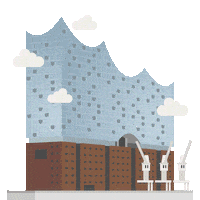 Concert Hall Clouds Sticker