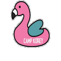 Camp-Korey flamingo campkorey camp korey flamingo float Sticker