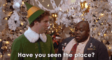 zooey deschanel elf GIF