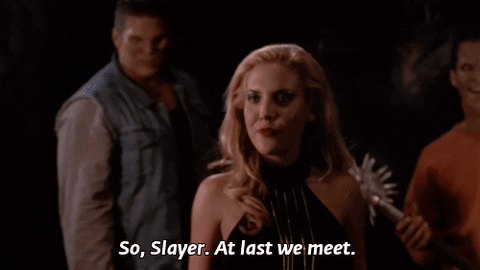 MaskVsMask giphyupload buffy the vampire slayer mercedes mcnab harmony kendall GIF
