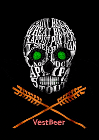 VestBeer skull caveira brewer cervejeiro GIF