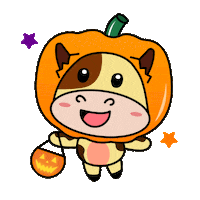 Happy Trick Or Treat Sticker by NMooMoo