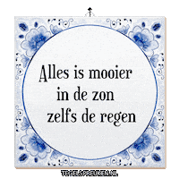 Nl Regen Sticker by Tegelspreuken.nl