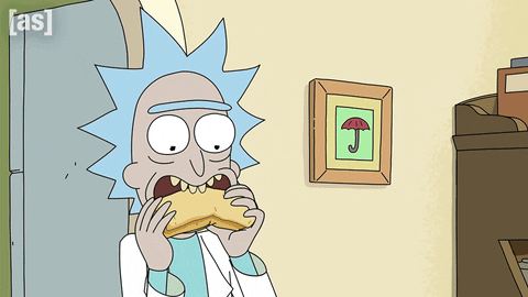 Rick And Morty Eating GIF by Adult Swim