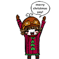 Happy Merry Christmas Sticker by Florens Debora