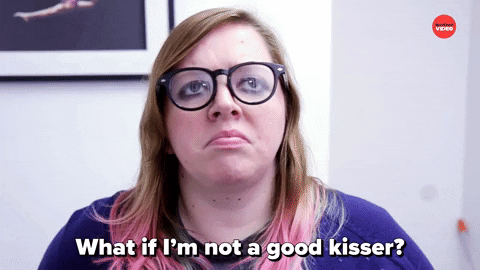 Kissing First Kiss GIF by BuzzFeed
