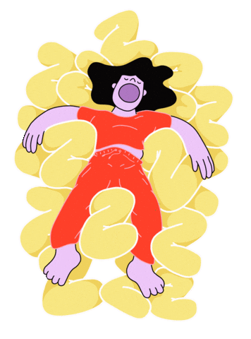 Tired Animation Sticker by Untepid