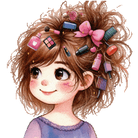 Girl Crazy Hair Sticker