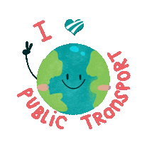 Public Transport Earth Sticker by HaCon - A Siemens Company