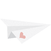 paper airplane love Sticker
