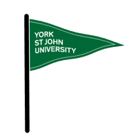 York St John Flag Sticker by York St John University