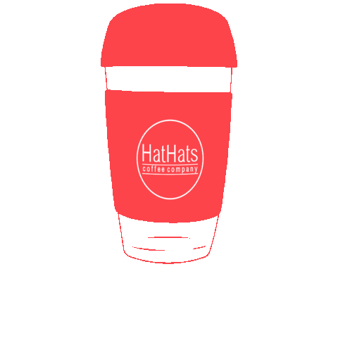 HatHats giphygifmaker coffee reusable iced latte Sticker