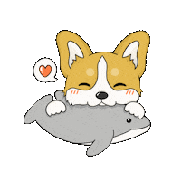 nubbynotes love heart dog puppy Sticker
