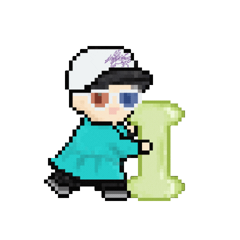 Happy Birthday Pixel Sticker