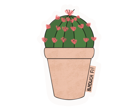Cactus Welsh Sticker