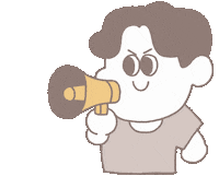 Notice Loudspeaker Sticker by eomgogi