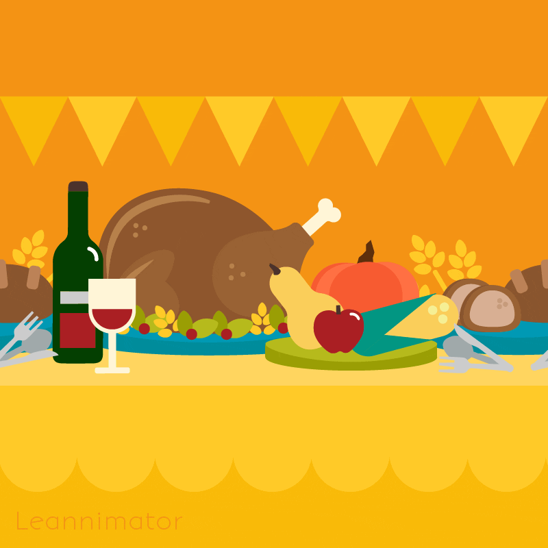Thanks Giving Food GIF by Leannimator