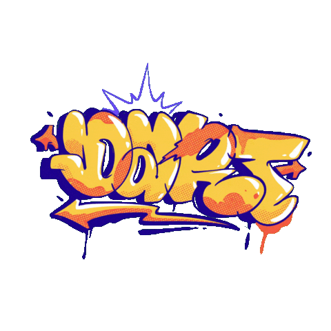 josfer skull graffiti mouth spray Sticker