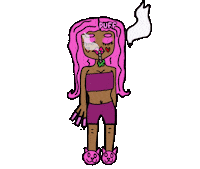 Pink Nails Sticker
