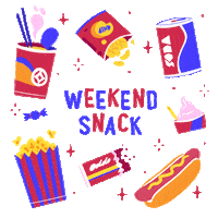 thank god it's friday popcorn Sticker by CraveFX