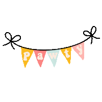 thepupcycle party dog puppy banner Sticker